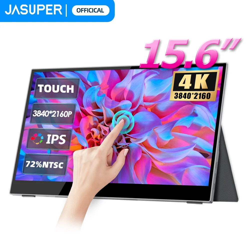 15.6 inch Touch Screen Portable Monitor 4k Laptop Gaming Monitor with Type-C connect with Phone Laptop
