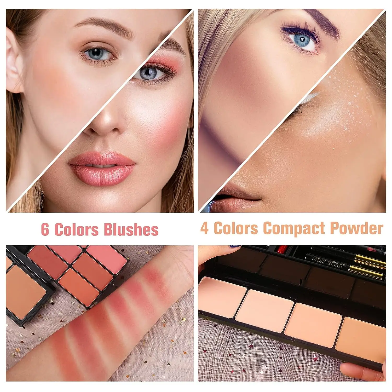 Wholesale Eye Shadow Palette Lipstick Cosmetic Kit with Mirror Makeup Box Professional Makeup Sets