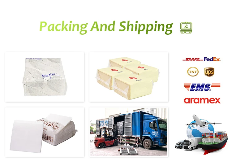 Wholesale virgin bamboo pulp 100% biodegradable disposable airlaid paper tissue napkins