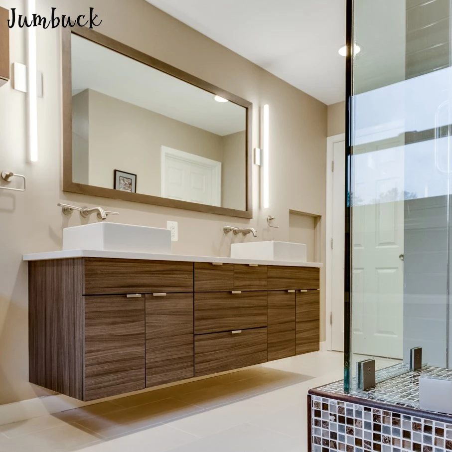 
Under sink or wash basin cupboard small bathroom vanity wood grain 