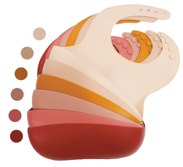 Manufacturer Wholesale Waterproof Custom Printed Logo Cartoon Silicone Baby Bib