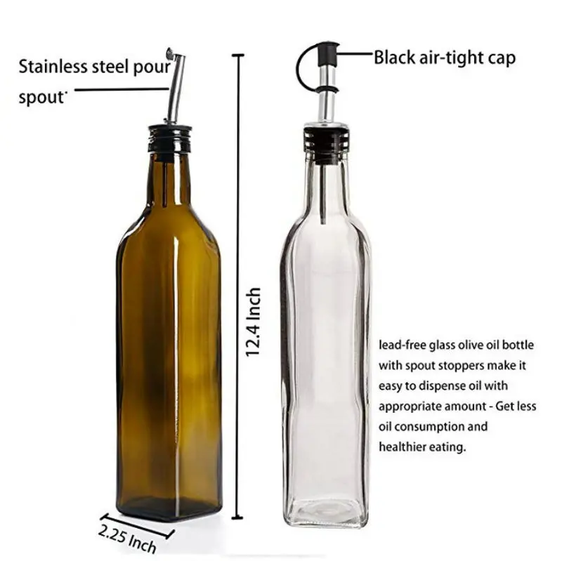 
Wholesale Mini Empty Brown Dark Green 100M 250Ml 750Ml 1000Ml Cooking Oil Bottle 