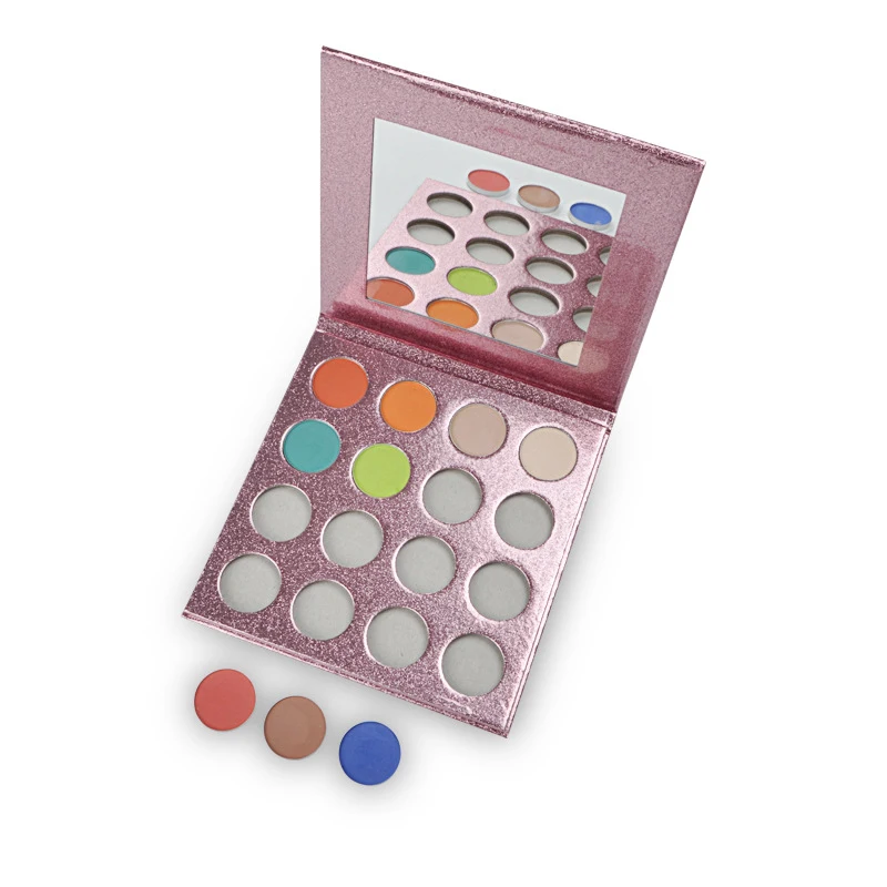 Cosmetics Manufacturers Private Label Wholesales Shimmer  Luxury Cosmetic Makeup High Pigmented 16 colors Eyeshadow Palette