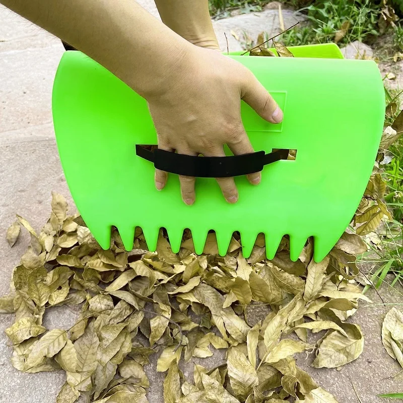 Outdoor Fallen Leaves Clip Handheld Collecting Rake Garden Tools Gardening Plastic Rake