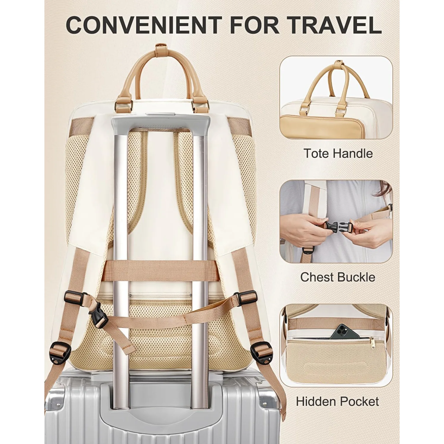 17 Inch Large Flight Approved USB Charging Port Computer Carry on Backpack 52L TSA Travel Laptop Backpack with Shoes Compartment