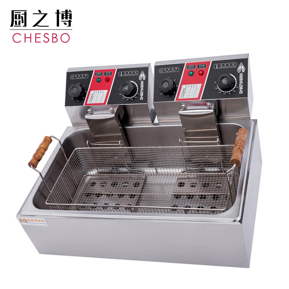 High Capacity 22L Industrial Fast Food  Electric Pressure Deep Fryer French Fries Machine