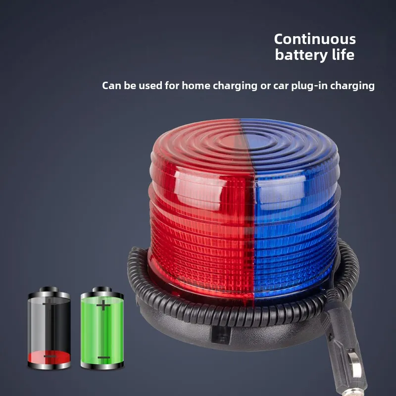 Portable Magnetic Roadblock Flashing Light LED Car Charging Warning Mobile Alarm Ceiling Light Construction Rescue Flashing