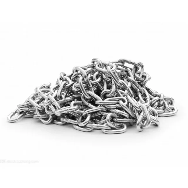 Tianli Manufacturer Supply Proof Coil Chain Galvanized Straight Welded Steel Link Chain DIN 763 764 766 Standard Chain