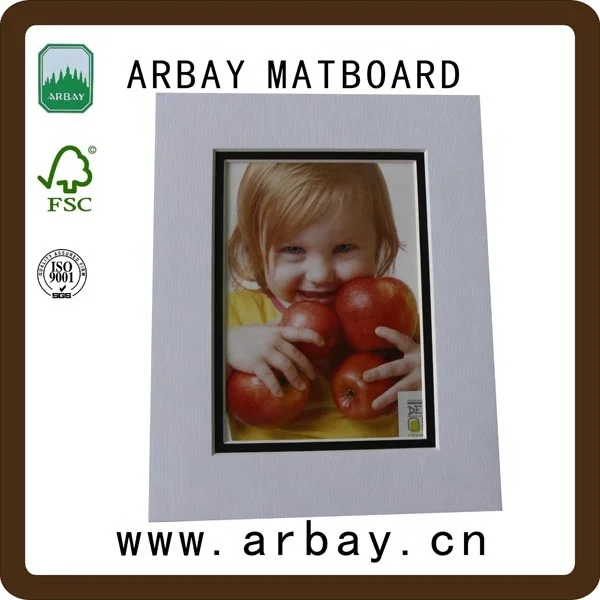 Acid free uncut and pre-cut multi opening paper frame mat for picture digital photo frame