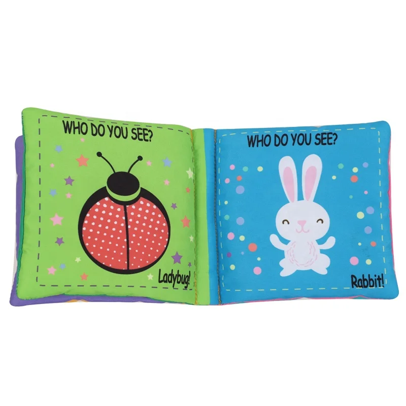 New arrival baby fabric cloth book kids toys early learning educational toys with handle