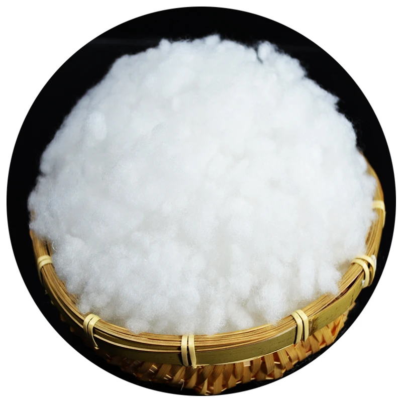 100% Polyester PP Cotton Fiber 7D Recycled Staple Siliconized Pattern Hollow Conjugated Style Use for Filling Material