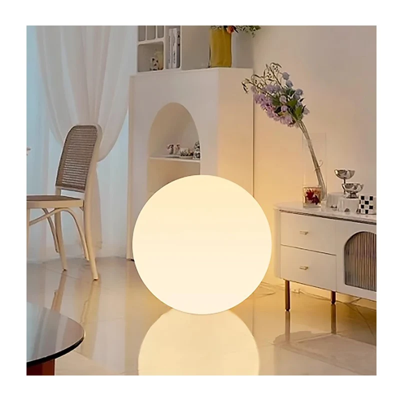 Hard Globe Light Rechargeable Standing RGB LED Ball Floor Lamp