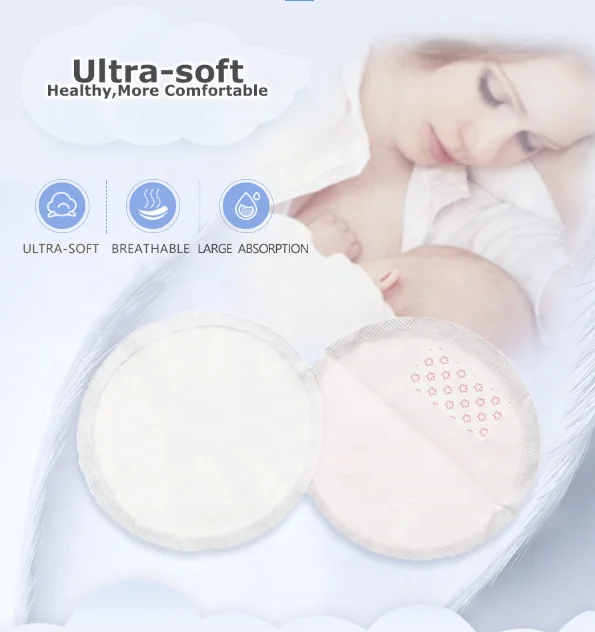 hot sale round shape Disposable maternity  breastfeeding pad absorbent soft disposable breast pads for Lactating mother