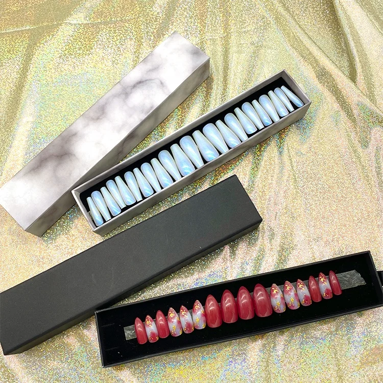 
Tstory Long Coffin And Medium Size Press On Nail Boxes And Square Empty Packaging 