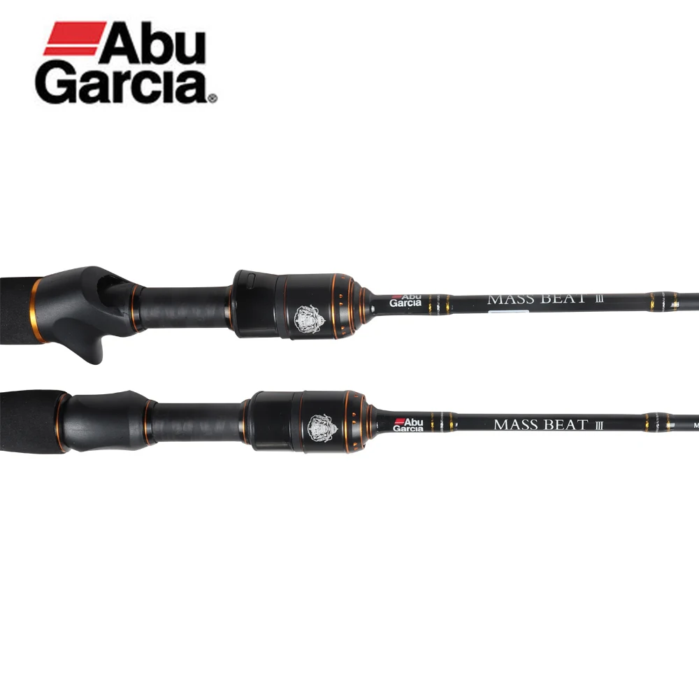 Original Abu Garcia Brand MASS BEAT III Baitcasting Lure Fishing Rod 1.68m 1.83m 1.98m Power Carbon Spinning Fishing Rod
