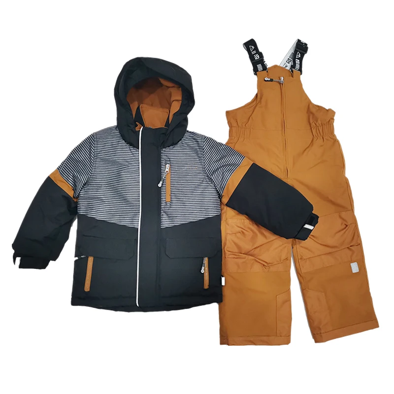 wholesale winter children snow clothing comfortable warm ski suit professional stripe kids ski jacket
