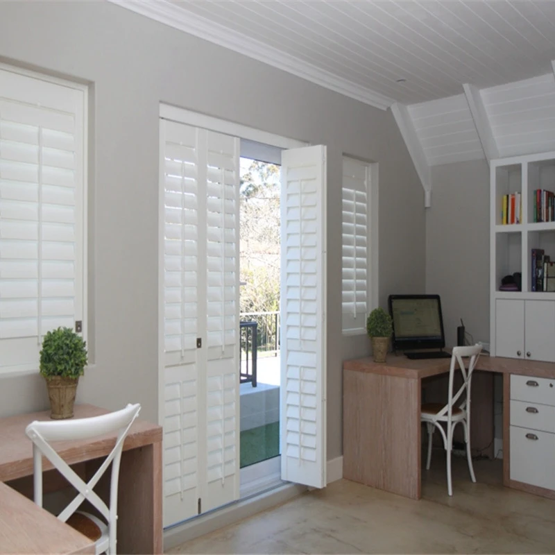 China custom horizontal louvers panel plantation shutters for window bifold shutter