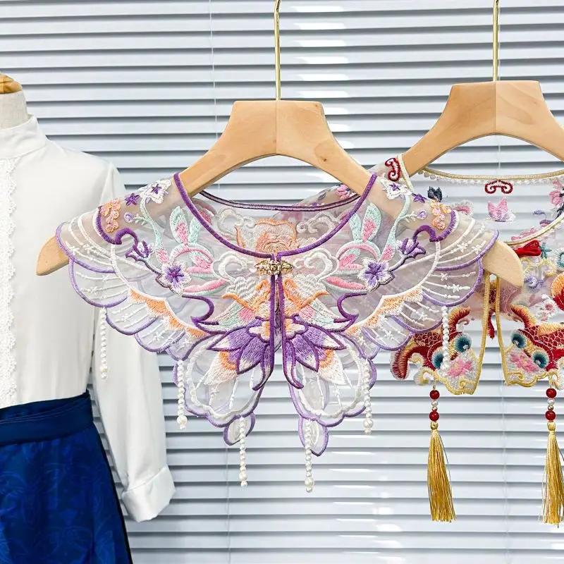 handmade flower Detachable Collar for clothing