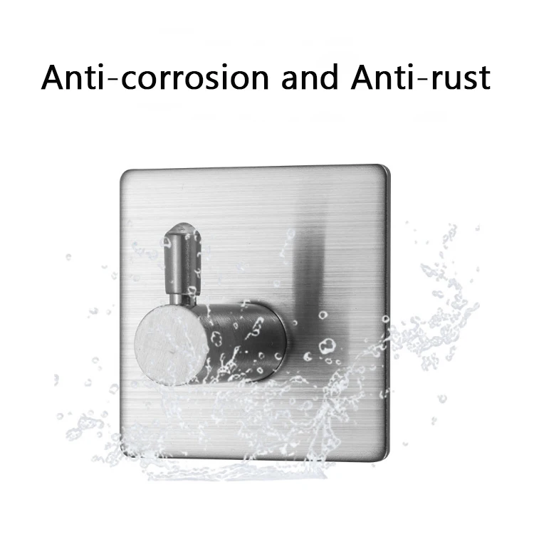 Self Adhesive Wall Robe Hooks 304 Stainless Steel Clothes Hangers SUS304 Heavy Duty Coat Towel Hooks Adhesive Hook