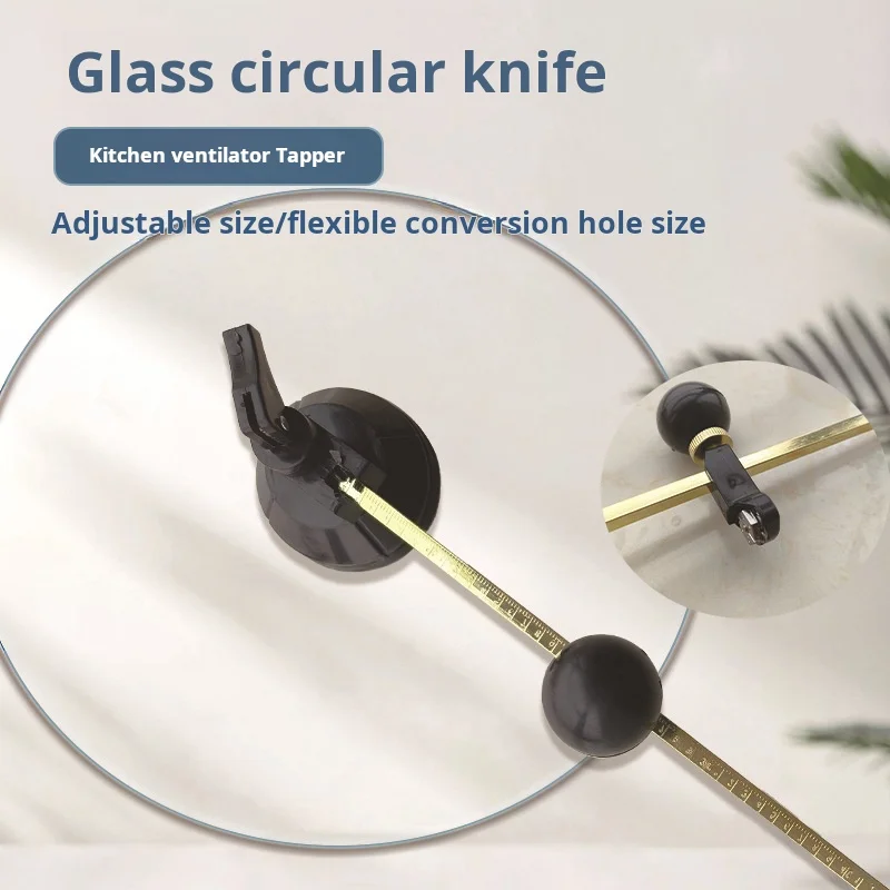 Industrial compass knife ceramic tile rounding range hood glass hole opener six-wheel glass compass knife for glass