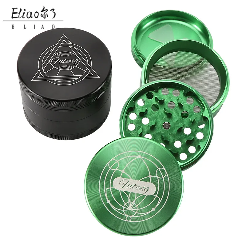 Erliao YiWu Good Workmanship Custom Metal Grinder High Grade Aluminum Herb Grinder Excellent 4 Layer Grinder Crusher