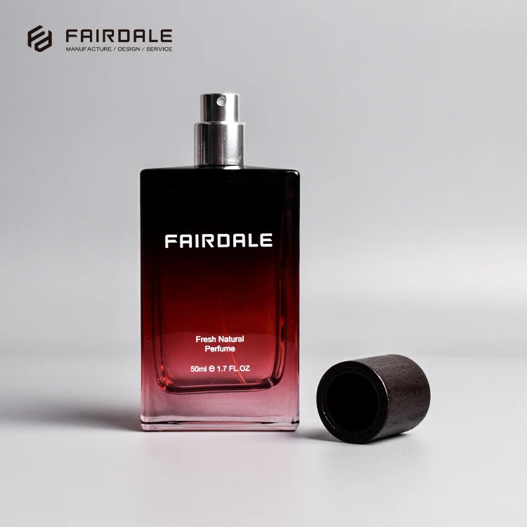 Wholesale Customized 50ml Square Glass Bottles Luxury Perfume Bottle Manufacture