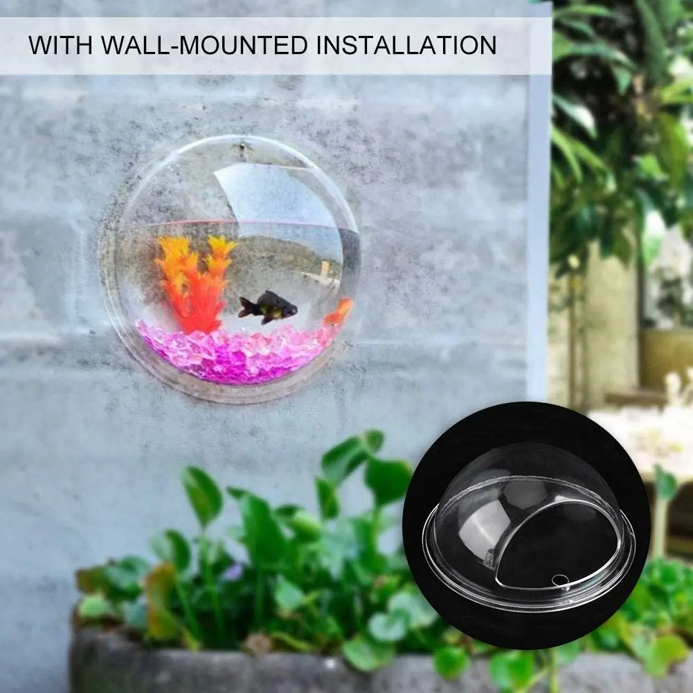 3pcs 29.5cm popular creative transparent acrylic hanging fish tank wall-mounted transparent acrylic flower pot decoration