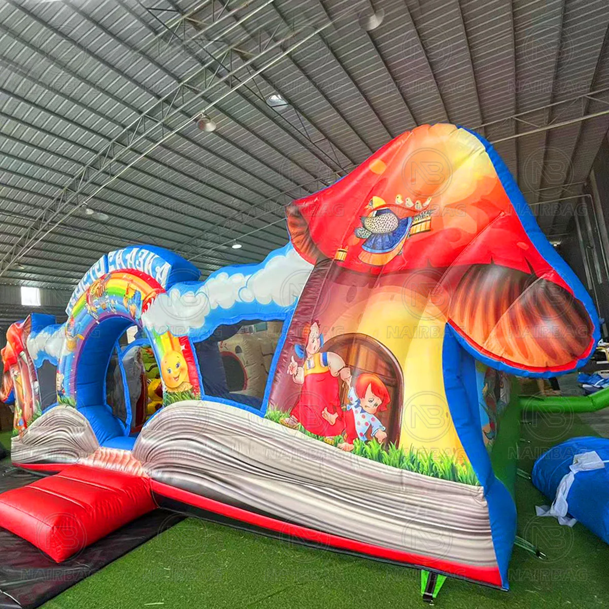 Inflatable Mushroom Jumping Castle Kids Park Bouncy Castle Trampoline Mushroom Theme Inflatable Bouncer For Sale