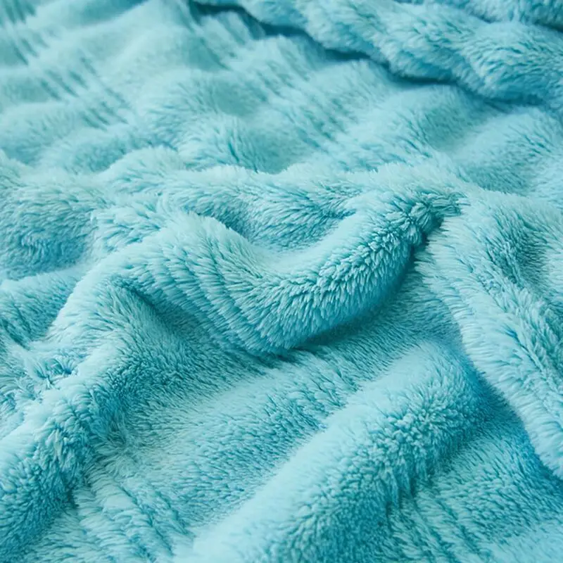 Panic Buying Plain Adult Muslin Blanket Personalized Soft Baby Blanket Cyan Fashion Gift Blanket