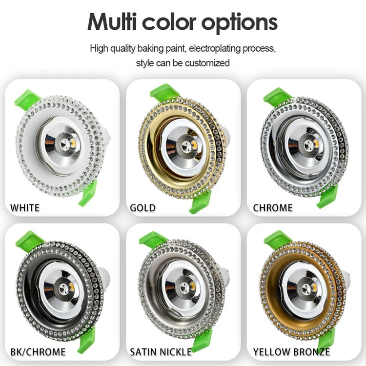 Factory price wholesale Crystal spotlight housing for MR16 LED bulb with socket GU10/Gu5.3
