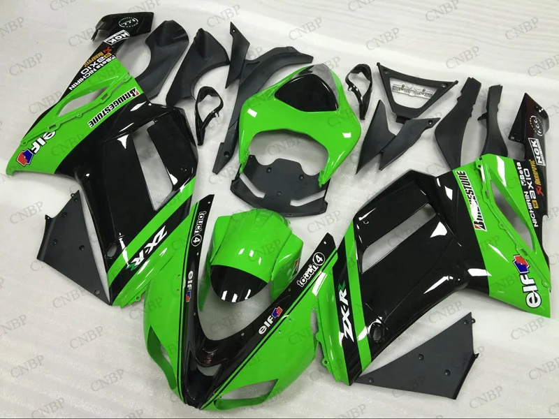  Обтекатель из АБС-пластика для Kawasaki Zx6r 2007 07 обтекатель кузова 2007-2008 зеленый