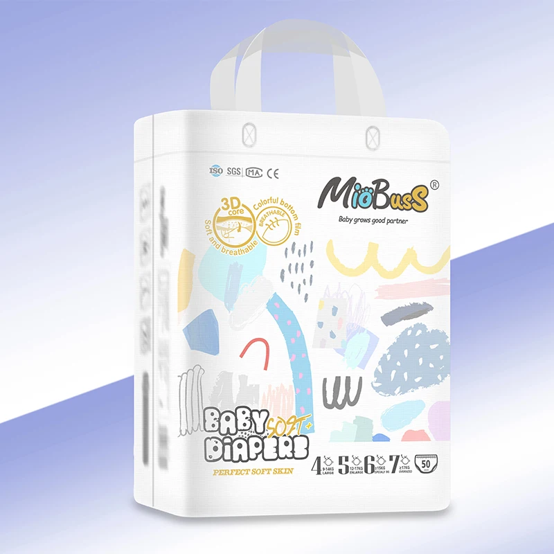 Low Price Diapers For Baby Ultra Thin Breathable Disposable Customization Size Sleepy Baby Diapers Wholesale Miobuss