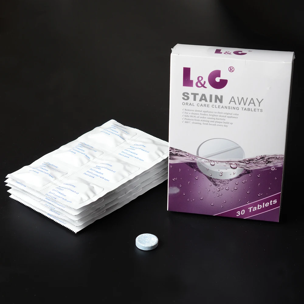 Оптовая продажа, высококачественный очиститель зубов, 30 шт., таблетки для чистки зубов, частная этикетка