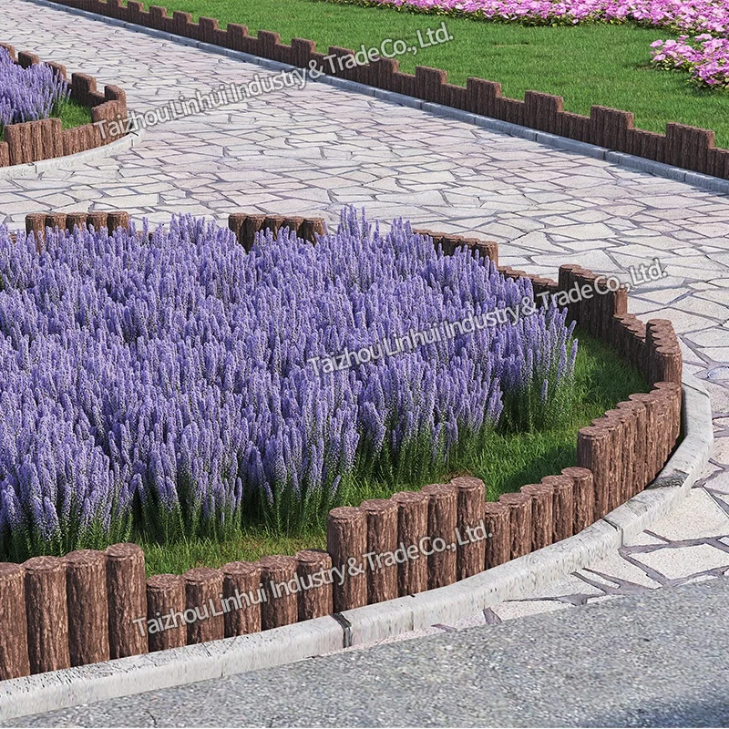 Форма для садового забора с бетоном и текстурой древесины