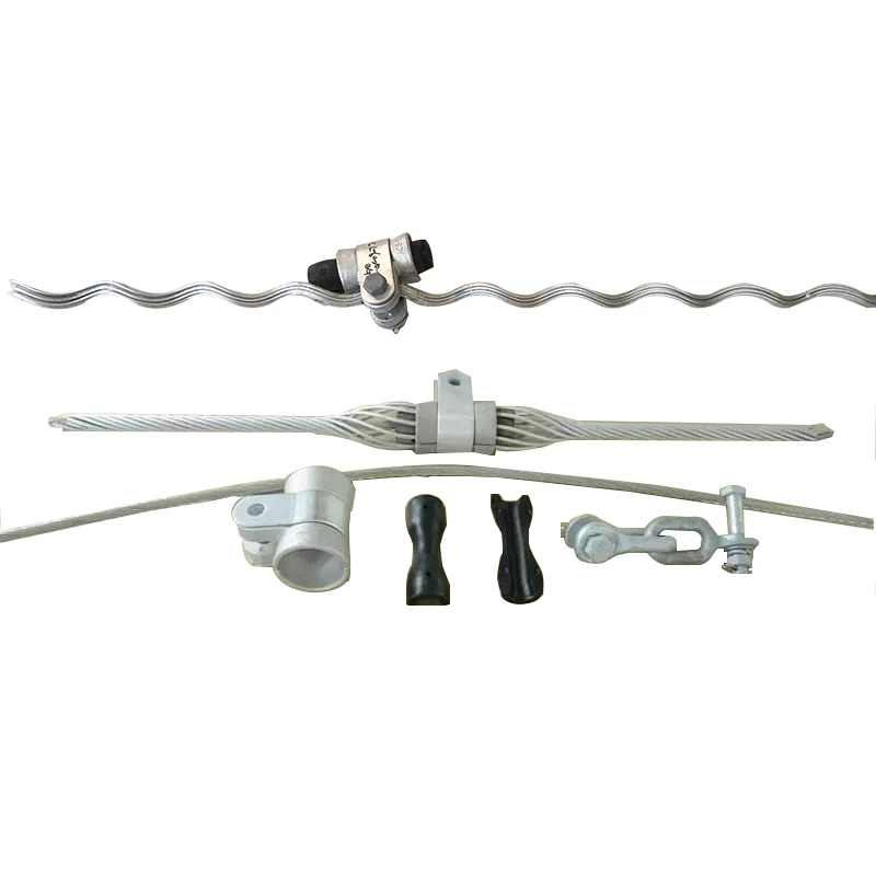 Cable fitting hot dip galvanized preformed suspension clamp for adss cable