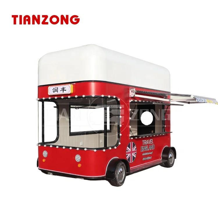 TIANZONG S19 vintage food truck kitchen equipment donut food trailer with CE ISO for sales popular pancake fast food cart