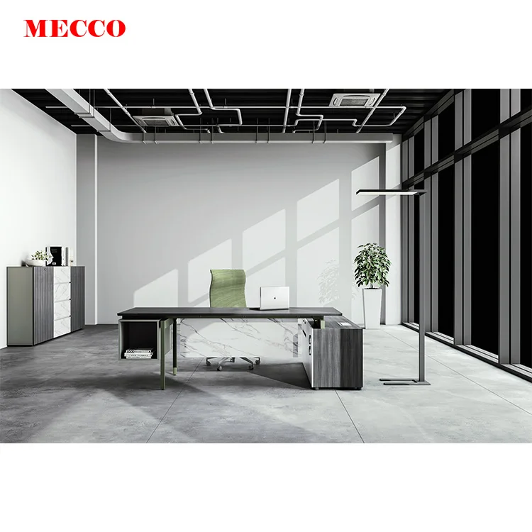 Computer Desk Office Furniture Mfc Executive Office Table Design Modern Office Furniture With Hanging Front Baffle