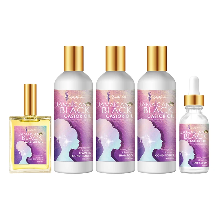 Manufacture OEM Natural Deep Cleansing Moisturizing sulphate free Growth Anti dandruff Castor Oil Hair Shampoo For Afro Curl 4C