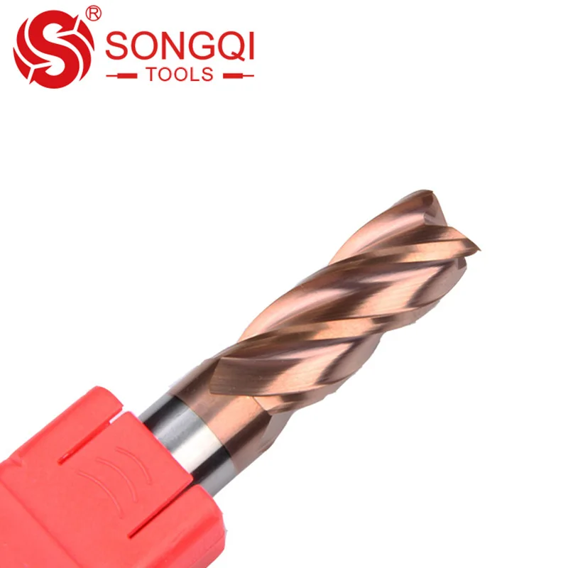 Концевая фреза из карбида вольфрама HRC 45/55/65 с параллельным хвостовиком