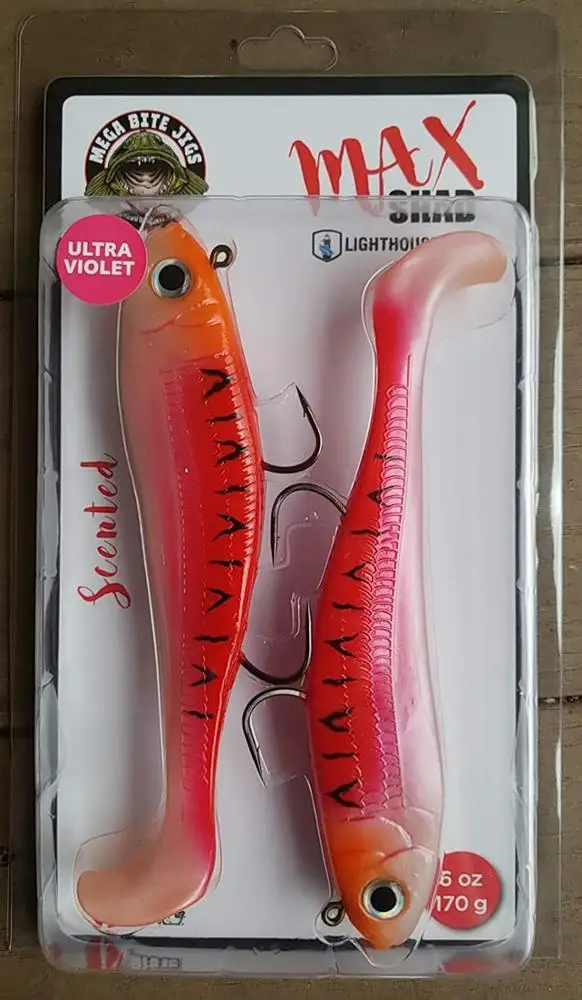 Clear PET clam shell blister pack fishing lure packaging