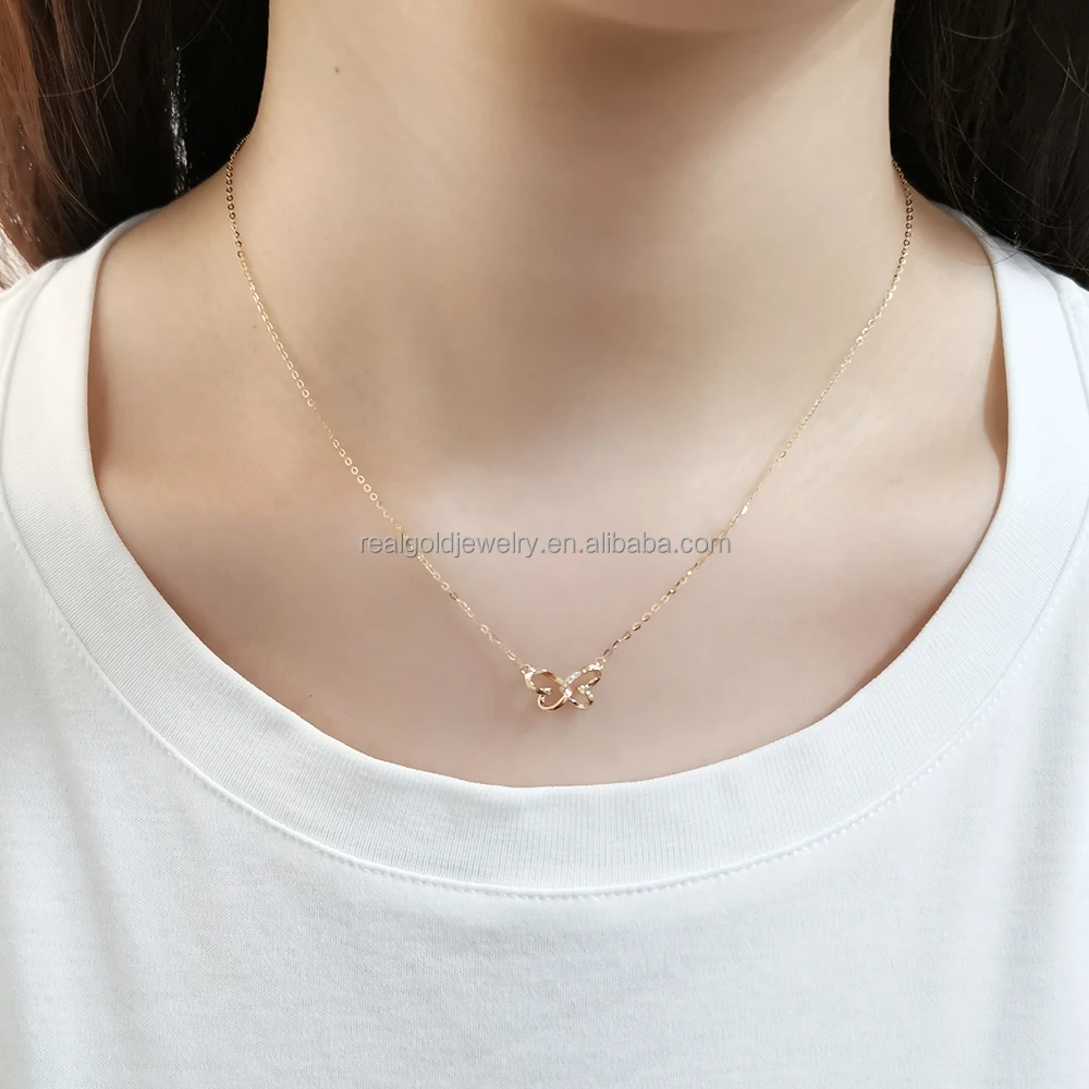 Luxury Jewelry AU585 14K Yellow Gold Pendant Necklaces Moissanite Jewelry Custom Design Gold Chain Necklace Chinese Gold