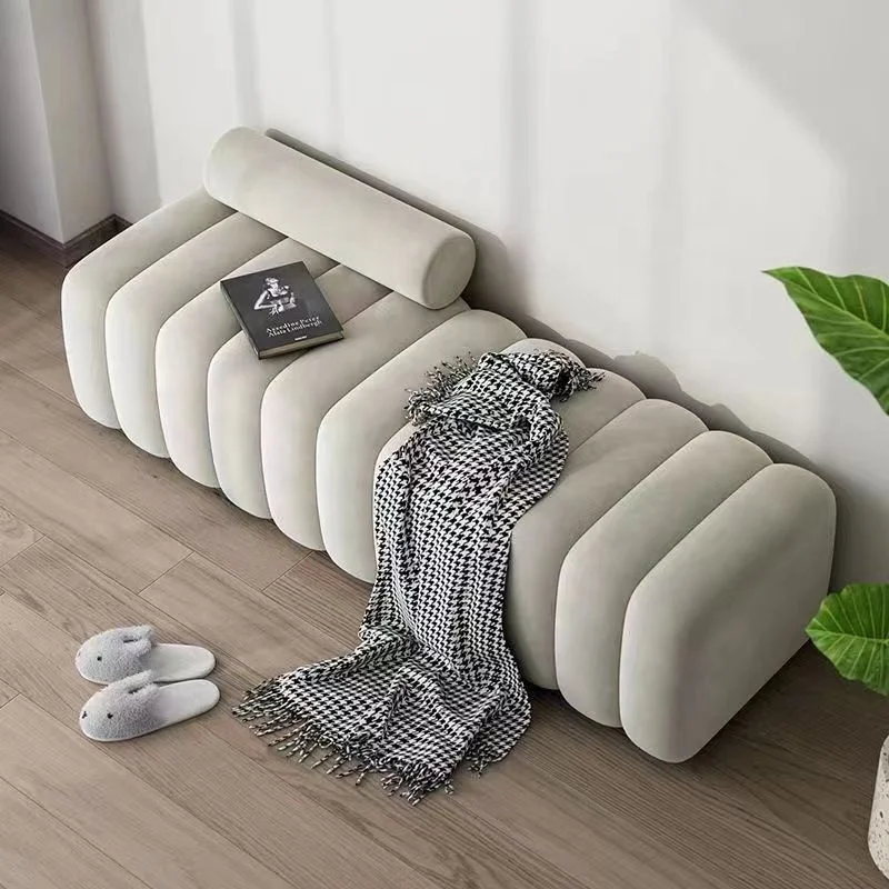 Nordic living room sofa stool rectangular shoe stool bedroom bed end stool