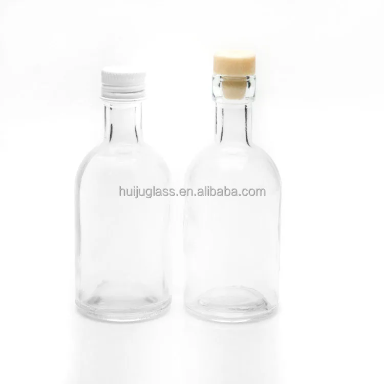50ml 100ml Mini Wine Juice Beverage Liquid Glass Bottle with Aluminium Caps