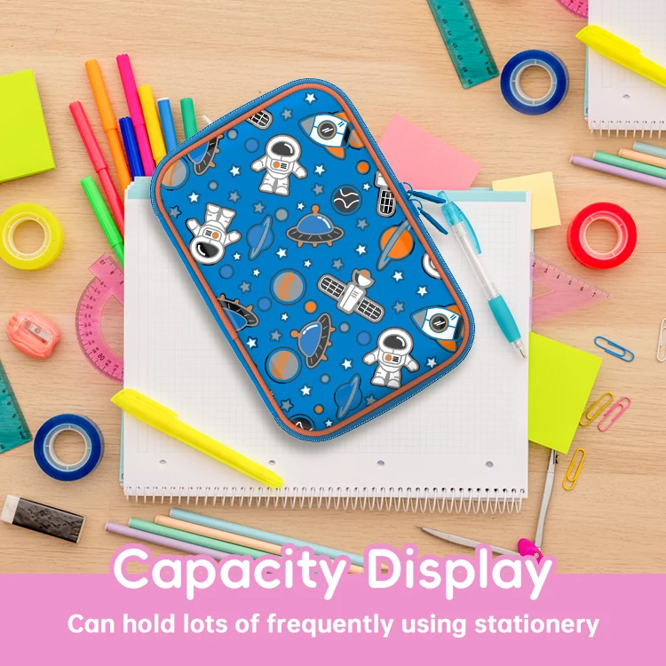 Kids Student Stationery School Cute boys space pencil case  for kids  Creative Kawaii A Pencil Case