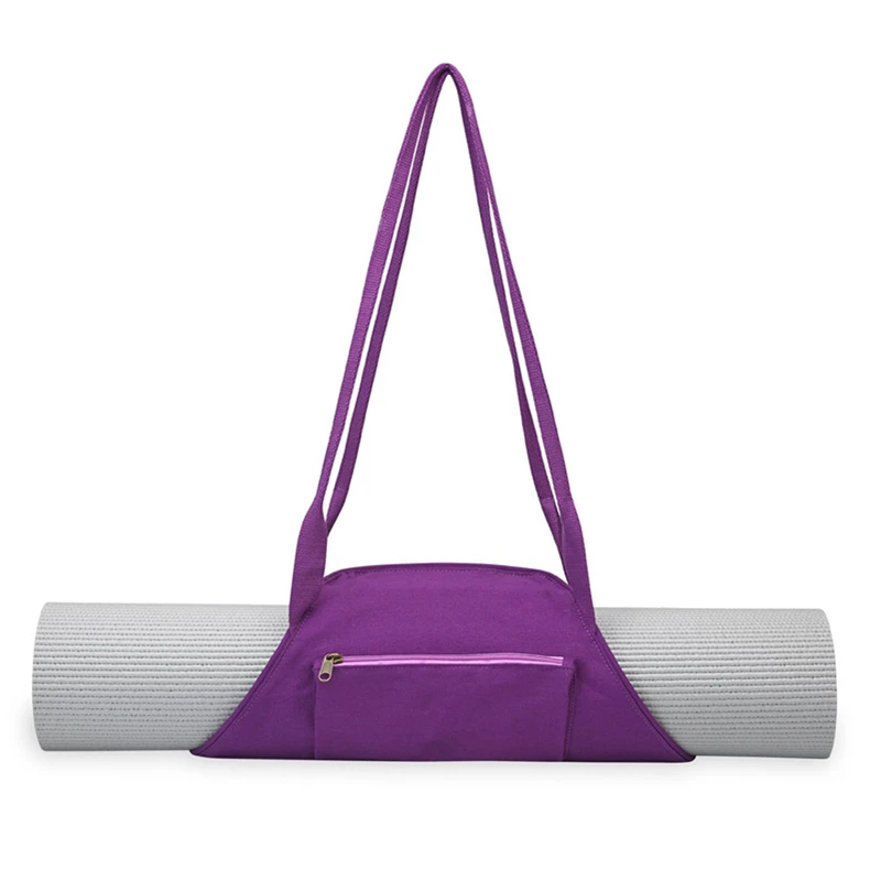 
3 Colors Light Canvas Dance Package Portable Oblique Shoulder Yoga Mat Bag With Zipper Pocket (Without Mat) 