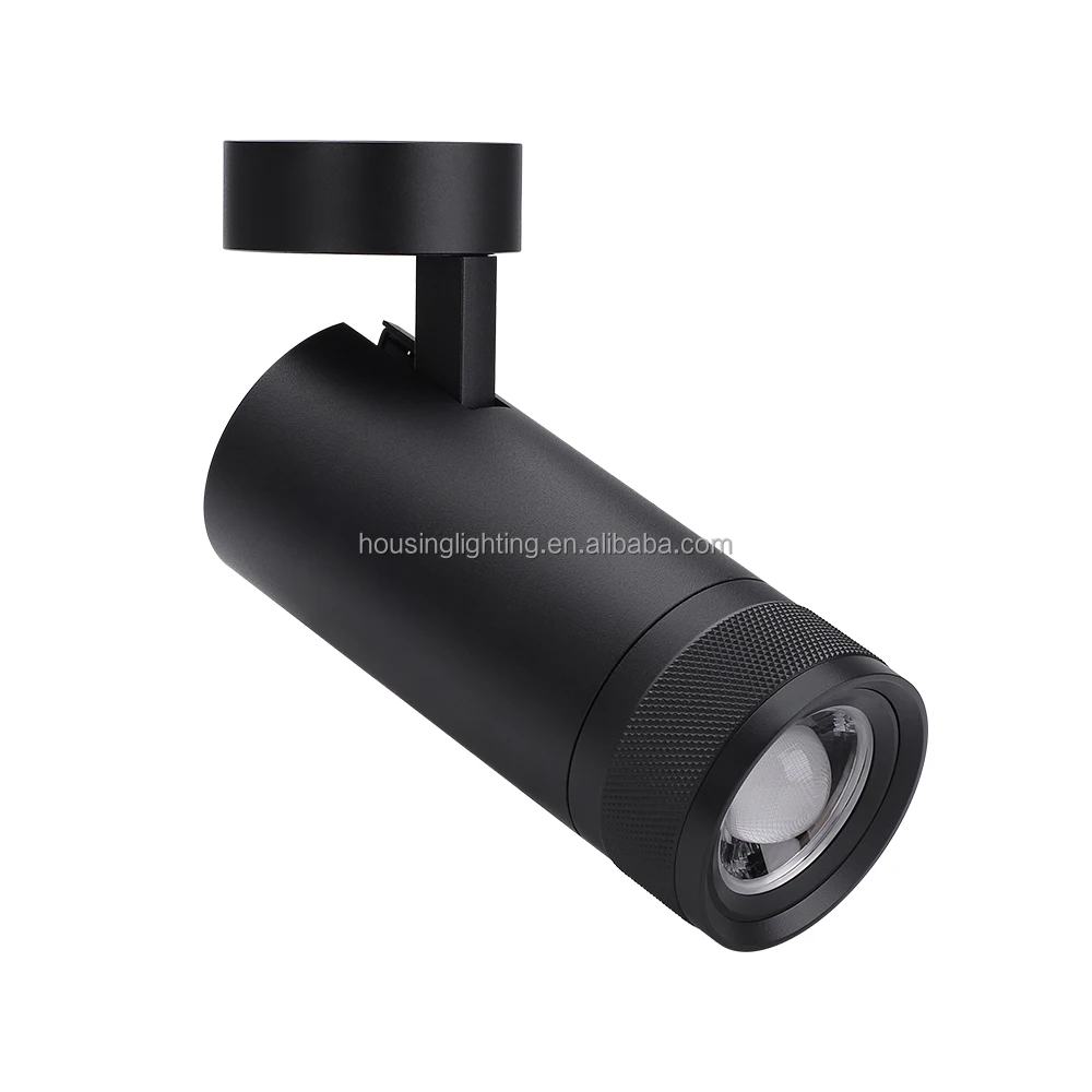 15-60 Beam Angle Shop LED Track Light Aluminum Housing 10w 20w Surface Recessed Ceiling Track Grille Lights