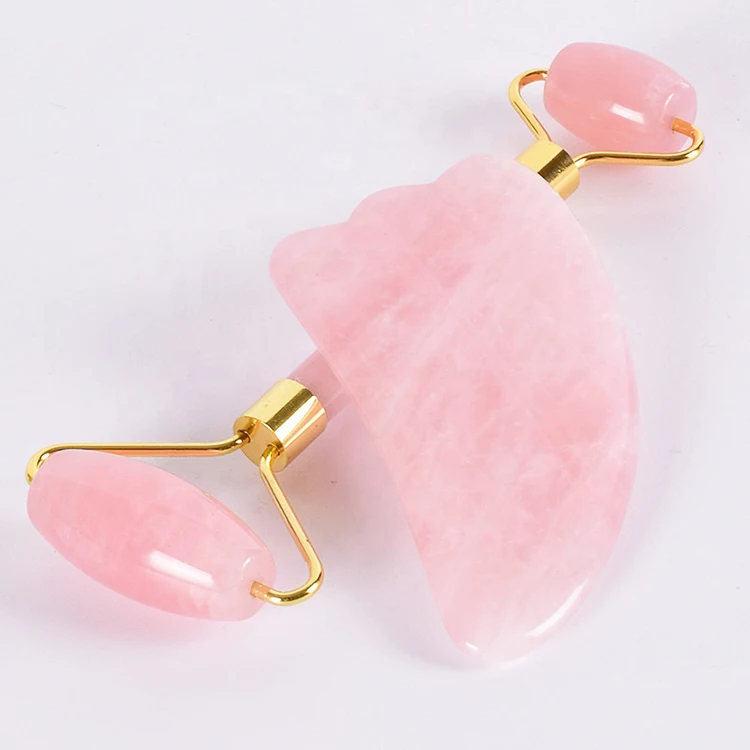 custom private label jade stone face massage mini jade roller guasha scraper massager set