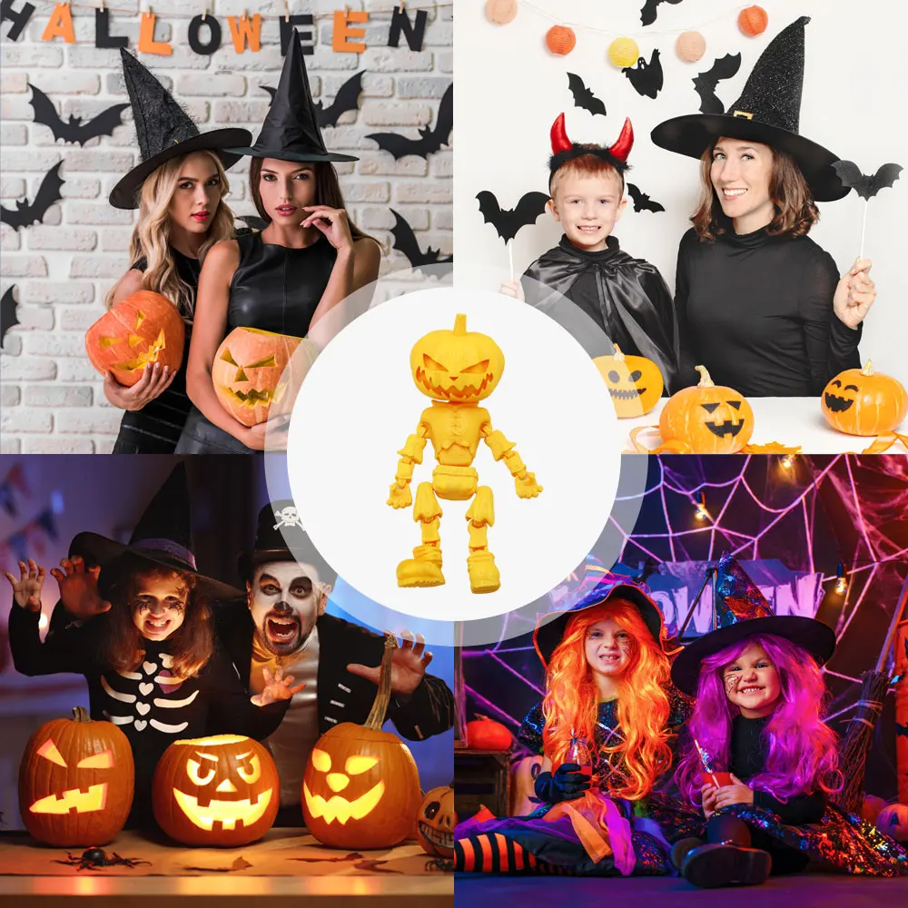 PLA material Natural harmless biodegradable reusable Halloween decorations pumpkin toy doll FDM process 3d printing service