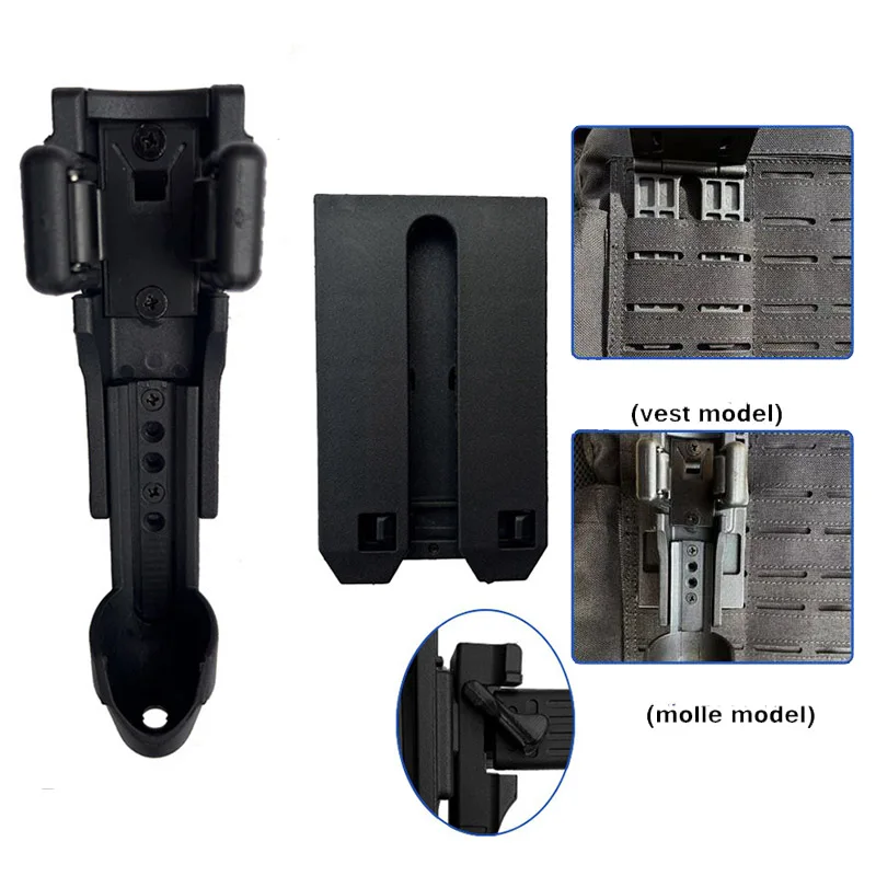 Tactical Pepper Spray Pouch Holster Baton Holder Flashlight Holder Anti-robbery with Lock Rotatable Spray Case