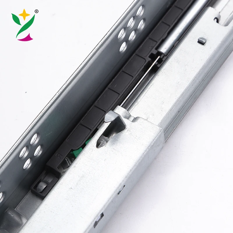 YUXING 3 fold channel push to open hidden telescopic rails soft close undermount concealed drawer slide